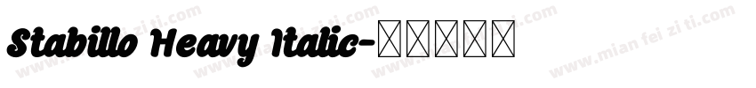 Stabillo Heavy Italic字体转换